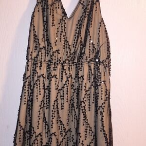 Elegant Black Beaded Dress